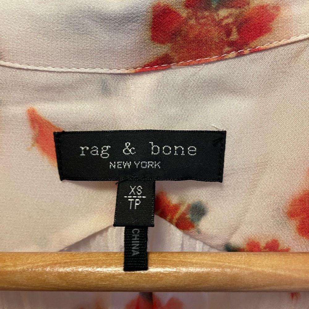NWOT rag & bone XS Bailey Floral Smocked Dress - Picture 6 of 8